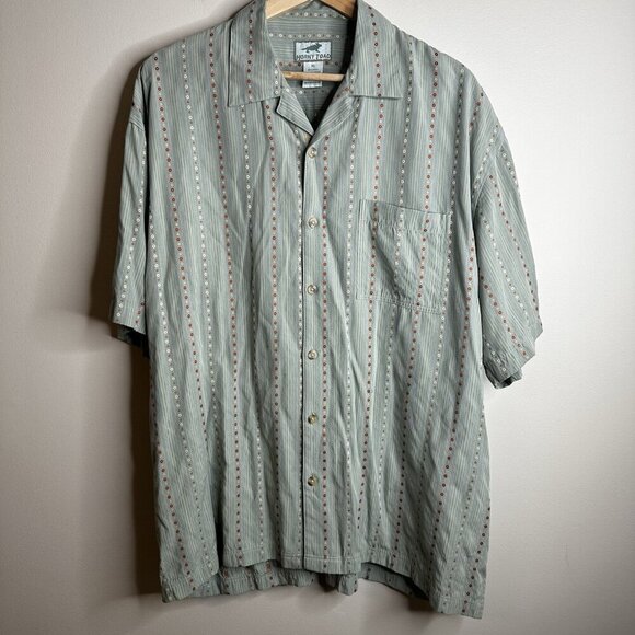 Horny Toad Shirt Mens XL Green Button Up Short Sleeve Cotton Blend Outdoor Soft - Picture 1 of 11